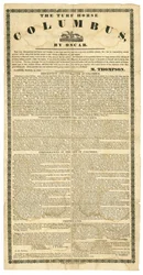 Plakat für Zuchthengst, Turf Horse Columbus, Fayette, Mo., 14. März 1840